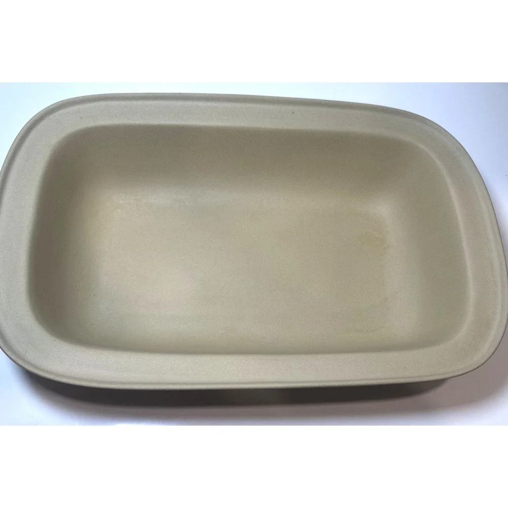 Pampered Chef Family Heritage Collection USA Lrg Stoneware Roasting Pan 17x11x4